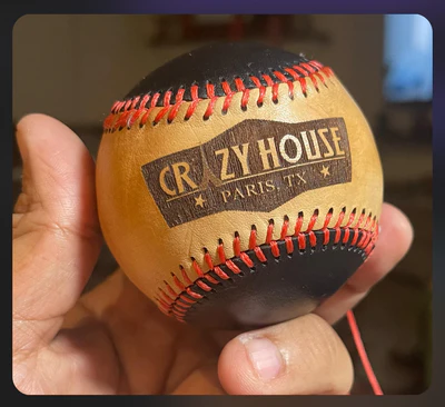 Crazy House Paris TX custom baseball