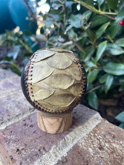 Alligator skin custom baseball